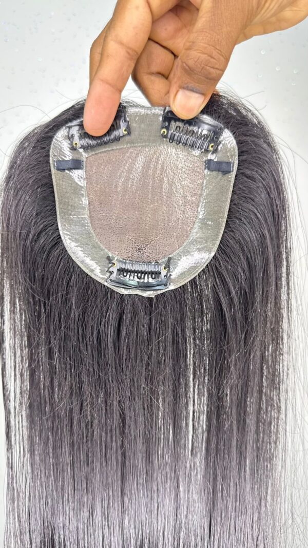 Hair Topper To Get Your Visible Hairline to Invisible | 100% Human Hair | 20 Inches Size 4×4